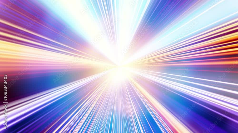 Leinwandbilder abstract loop animation of beautiful center blue shine light ray background. abstract motion backgro
