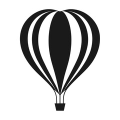 Fototapeta premium a black and white illustration of a hot air balloon