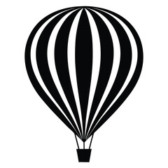 Obraz premium a black and white illustration of a hot air balloon
