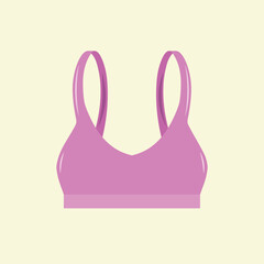 Sport bra icon. Vector illustration of healthy lifestyle, modern sportswear, sport outfit for exercises.