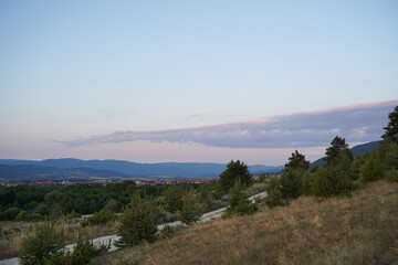 Hiking Trail from Bansko Town to the Pirin Mountains around Sunset