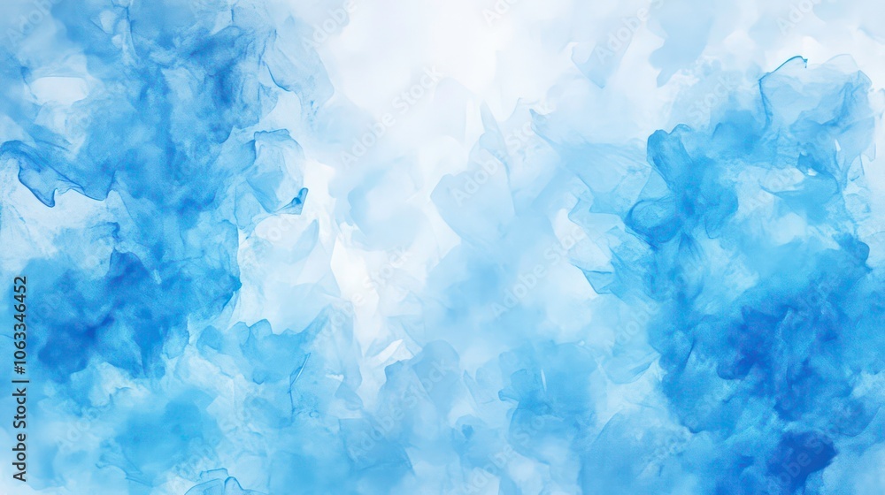 Poster abstract blue watercolor background with soft textures and gradients.