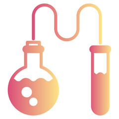 chemistry  icon, gradient vector illustration