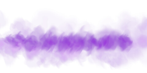 Bright Purple Smoke Cloud Illustration. Fantastic purple smoke. Magic smoke. Smog cloud on podium or stage. Fog vapor over ground or water surface, magic haze. PNG.