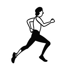 a black silhouette of a person running