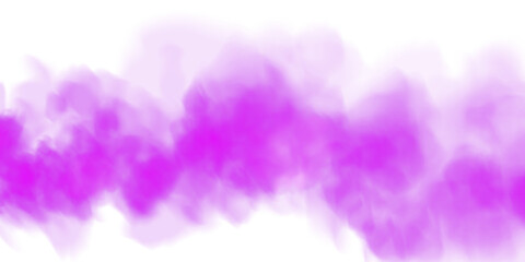 Bright Purple Smoke Cloud Illustration. Fantastic purple smoke. Magic smoke. Smog cloud on podium or stage. Fog vapor over ground or water surface, magic haze. PNG.
