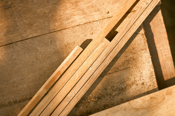 Close up of wooden planks