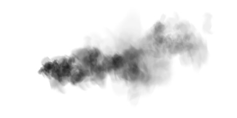 Bright black Smoke Cloud Illustration. Fantastic black smoke. Magic smoke. Smog cloud on podium or stage. Fog vapor over ground or water surface, magic haze. PNG.