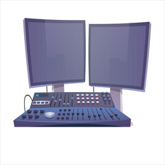 computer monitor with keyboard