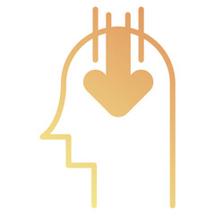 public opinion  icon, gradient vector illustration