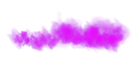 Bright Purple Smoke Cloud Illustration. Fantastic purple smoke. Magic smoke. Smog cloud on podium or stage. Fog vapor over ground or water surface, magic haze. PNG.