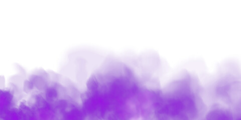 Bright Purple Smoke Cloud Illustration. Fantastic purple smoke. Magic smoke. Smog cloud on podium or stage. Fog vapor over ground or water surface, magic haze. PNG.