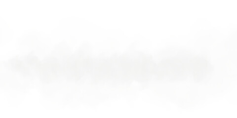 Bright Grey Smoke Cloud Illustration. Fantastic grey smoke. Magic smoke. Smog cloud on podium or stage. Fog vapor over ground or water surface, magic haze. PNG.