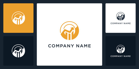 Letter O accounting logo and icon editable vector