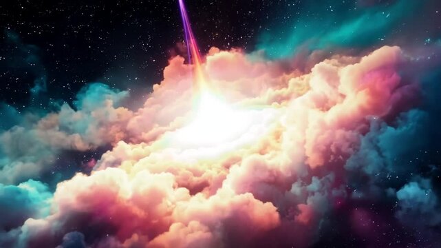 representation of a supernova explosion, generative ai  