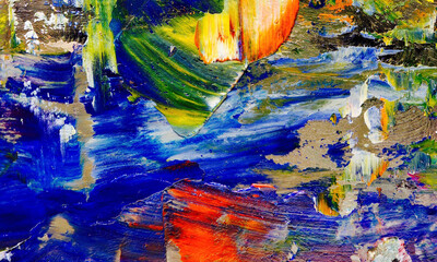 Abstract art background . Hand painting artwork . Canvas .