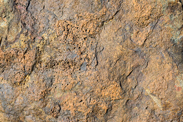 Close-up of the texture of the rock