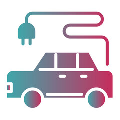 Electrical transport  icon, gradient vector illustration