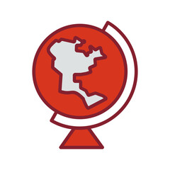 Earth Globe Americas Vector Icon