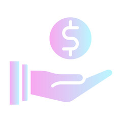  investment icon, gradient vector illustration