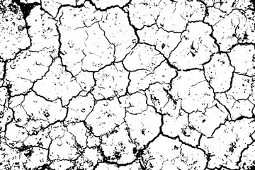 Grunge black and white crack texture background. Use for decoration, aging or old layer