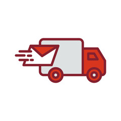 Mail Truck Vector Icon
