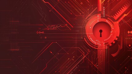 Abstract Digital Security Lock