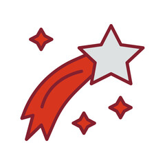 Fototapeta premium Shooting Star Vector Icon