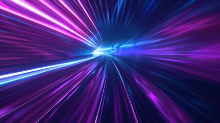 Hypnotic Neon Tunnel of Light