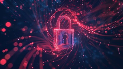 Digital Lock: Data Security Concept