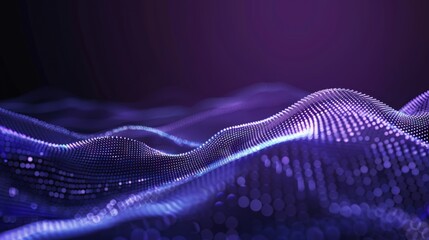 Abstract Purple and Blue Digital Wave
