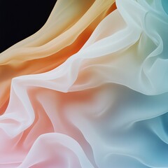 Obraz premium A flowing fabric in soft pastel colors creating an ethereal effect.