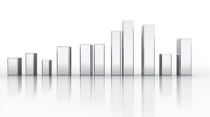 Minimalist 3D Bar Chart with Reflection