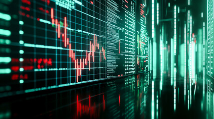 Digital Data Center with Futuristic Display Panels