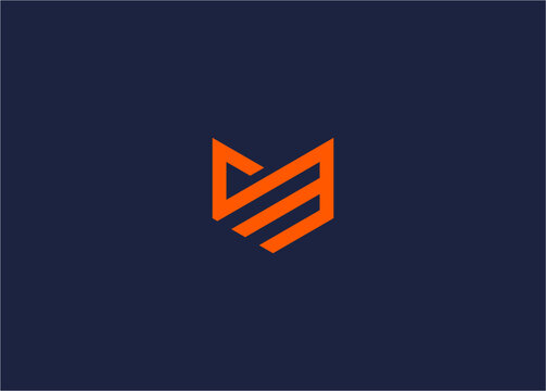 Letter sm with fox logo icon design vector design template inspiration