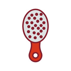 Baby Hairbrush Vector Icon