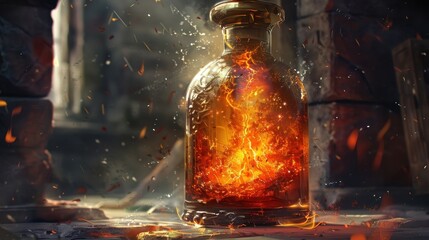 A vial full of fieryorange liquid said to provide protection against even the most powerful spells and curses.
