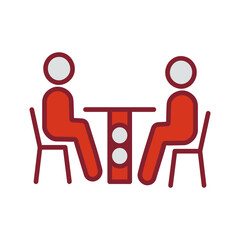 Family Dinner Vector Icon