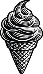 Ice cream cone vector modern Illustration