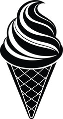 Ice cream cone vector modern Illustration