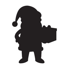 Christmas Santa Claus Silhouette vector illustration.