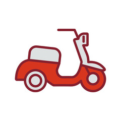 Motor Scooter Vector Icon