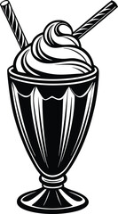 Ice cream cone vector modern Illustration