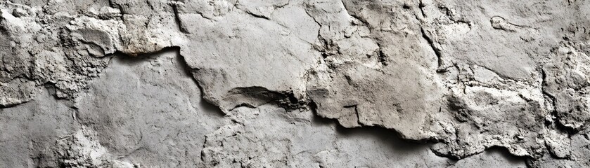 Close-up Texture of Weathered Gray Concrete Wall