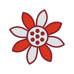 Sunflower Symbol Vector Icon