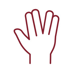 Obraz premium Vulcan Salute Vector Icon