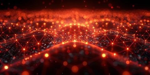 Obraz premium A vibrant illustration showcasing the dynamic interface of global supply chain management software, highlighting network connectivity and data flow across various nodes