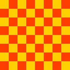 Checkered Seamless Pattern Design Yellow and Red