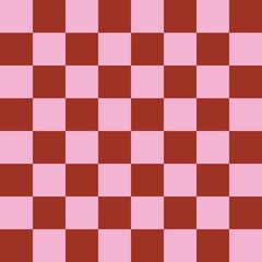 Checkered Seamless Design Pattern Red and Pink