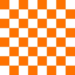 Checkered Seamless Pattern Design Orange and White